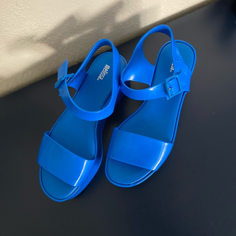Melissa Bright Blue Platform Sandals